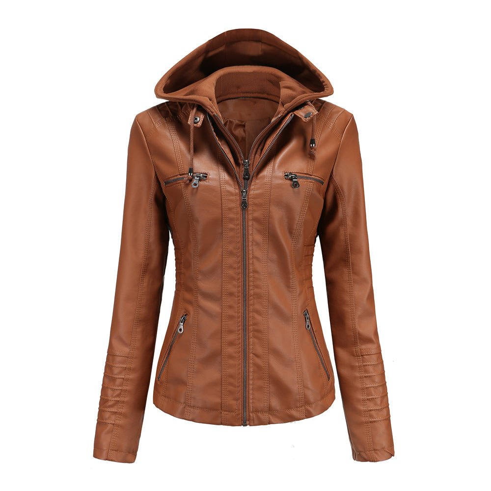 Laura | Damen Enganliegende Kapuzenjacke mit Reißverschlusstaschen