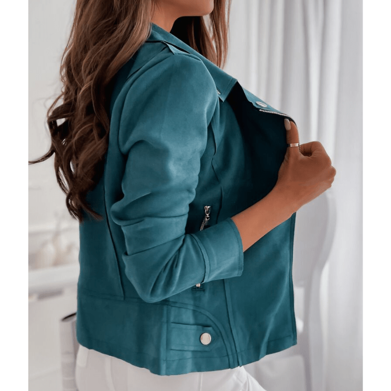 Renate | Damen-Freizeitjacke mit Reißverschluss und Zipper-Details