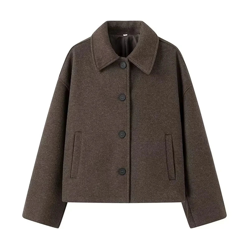 Doris | Damen Kurze Jacke mit Knopfleiste