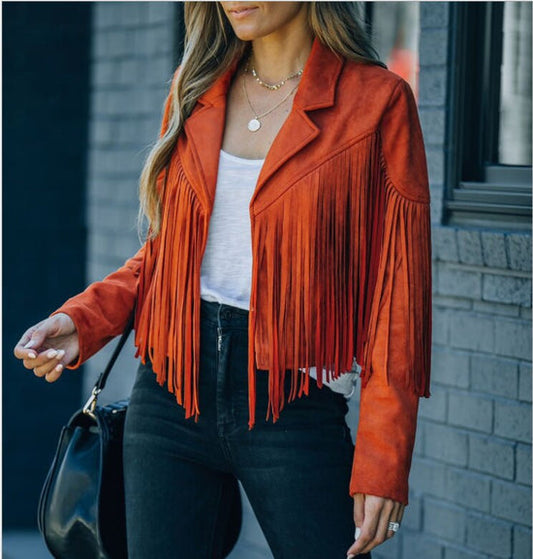 Tanja | Stylische Fransenjacke für Damen