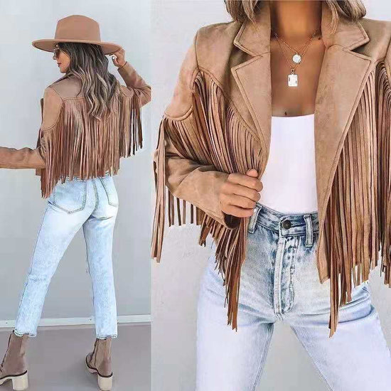 Tanja | Stylische Fransenjacke für Damen