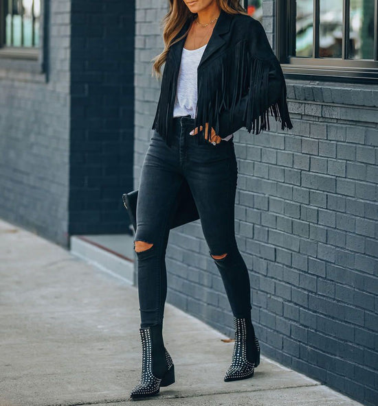 Tanja | Stylische Fransenjacke für Damen