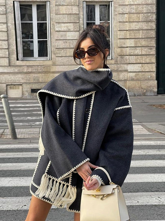 Victoria | Damen Gemütlicher Winter Oversized Mantel