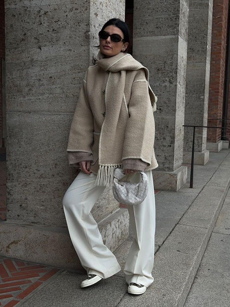 Victoria | Damen Gemütlicher Winter Oversized Mantel