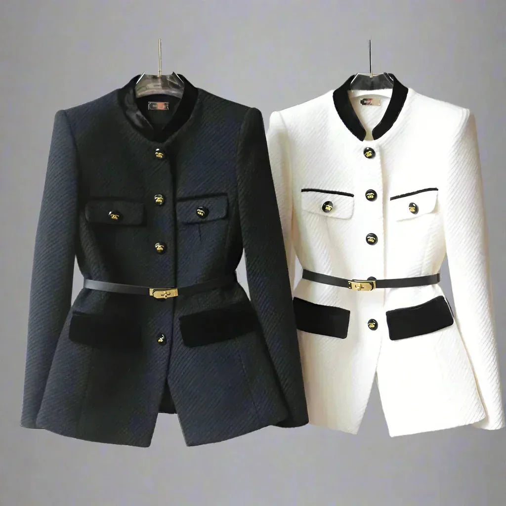 Helga | Damen Winterjacke mit Gürtel und Taschen