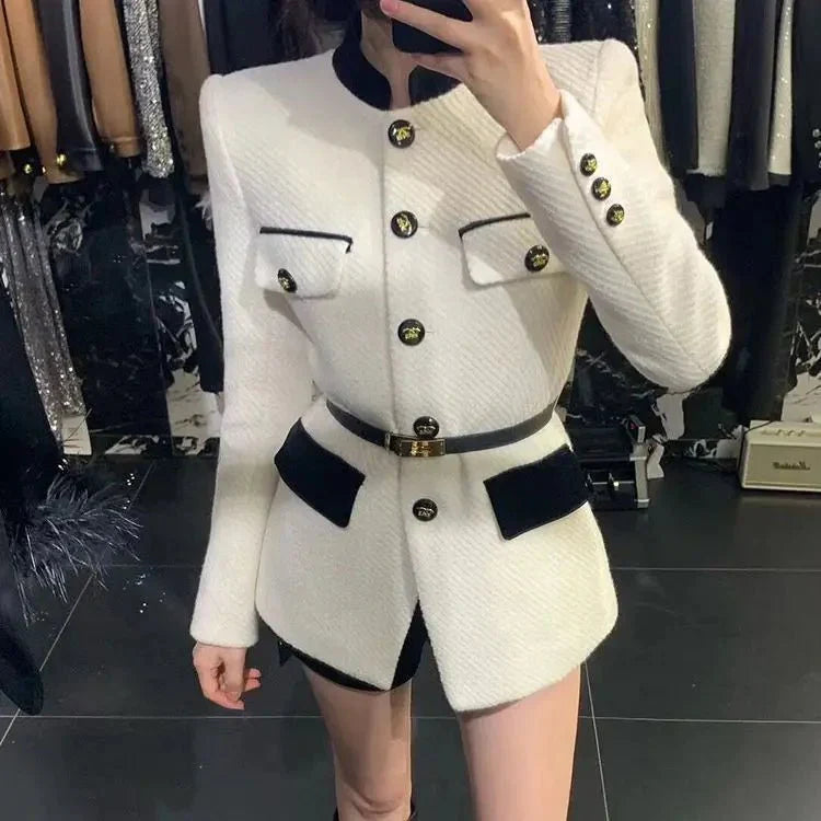 Helga | Damen Winterjacke mit Gürtel und Taschen