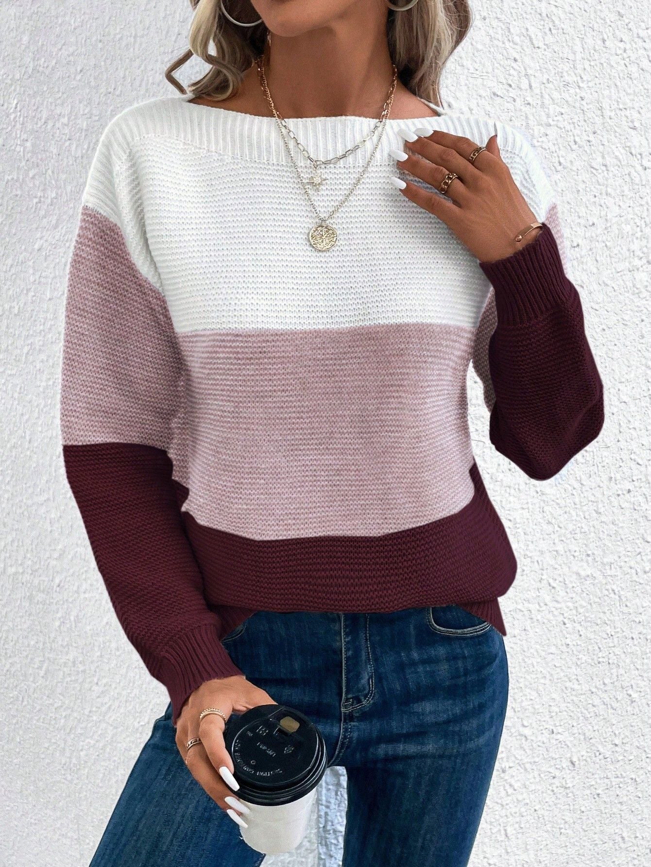 Lena | Stilvoller Damen Strickpullover mit langen Ärmeln