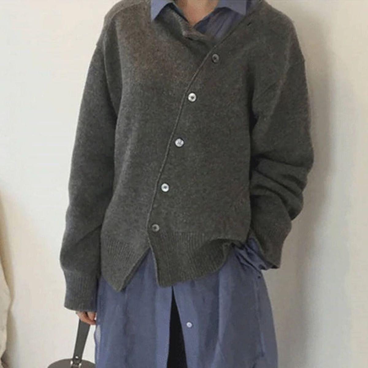 Andrea | Damen Winter Geknöpfter Cardigan-Pullover