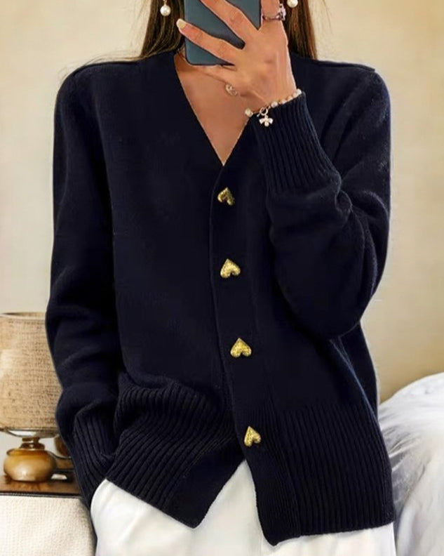 Beatrice | Eleganter Strickcardigan mit Knöpfen
