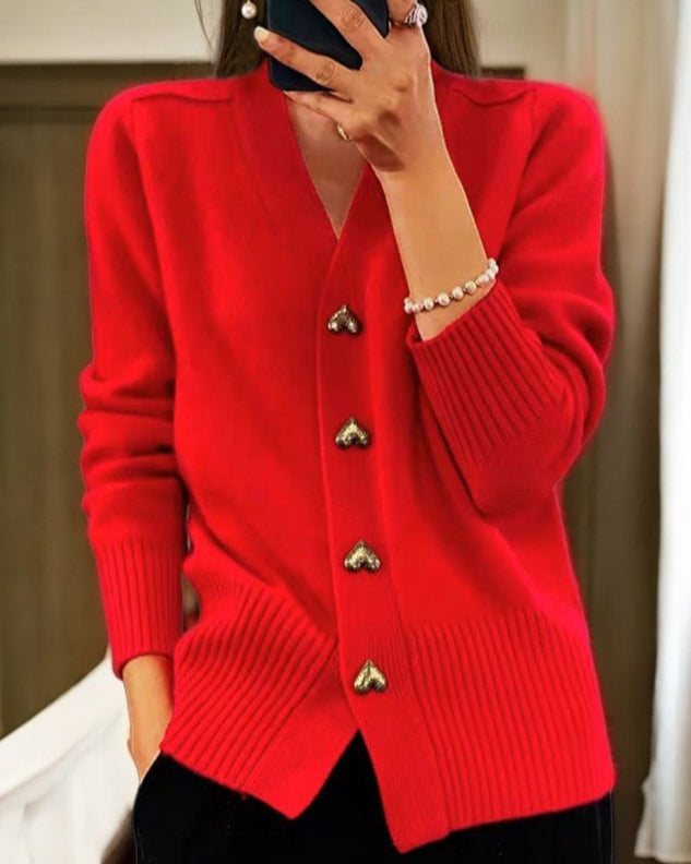 Beatrice | Eleganter Strickcardigan mit Knöpfen