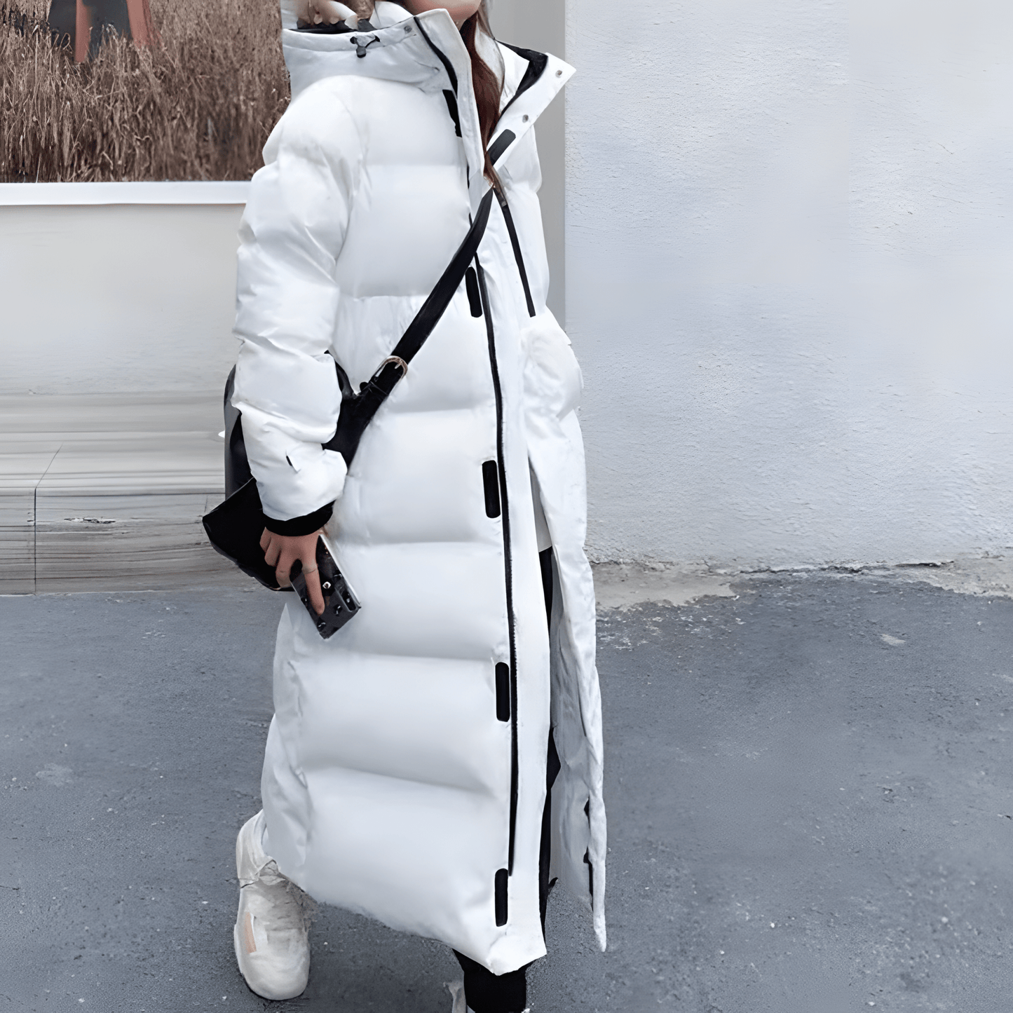 Ursula | Langer Steppmantel Damen
