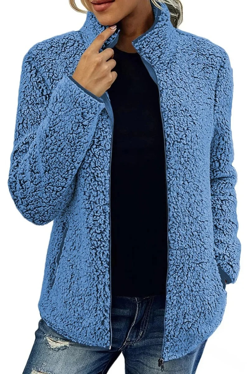 Carolina | Damen Winter Fleecejacke mit Reißverschluss