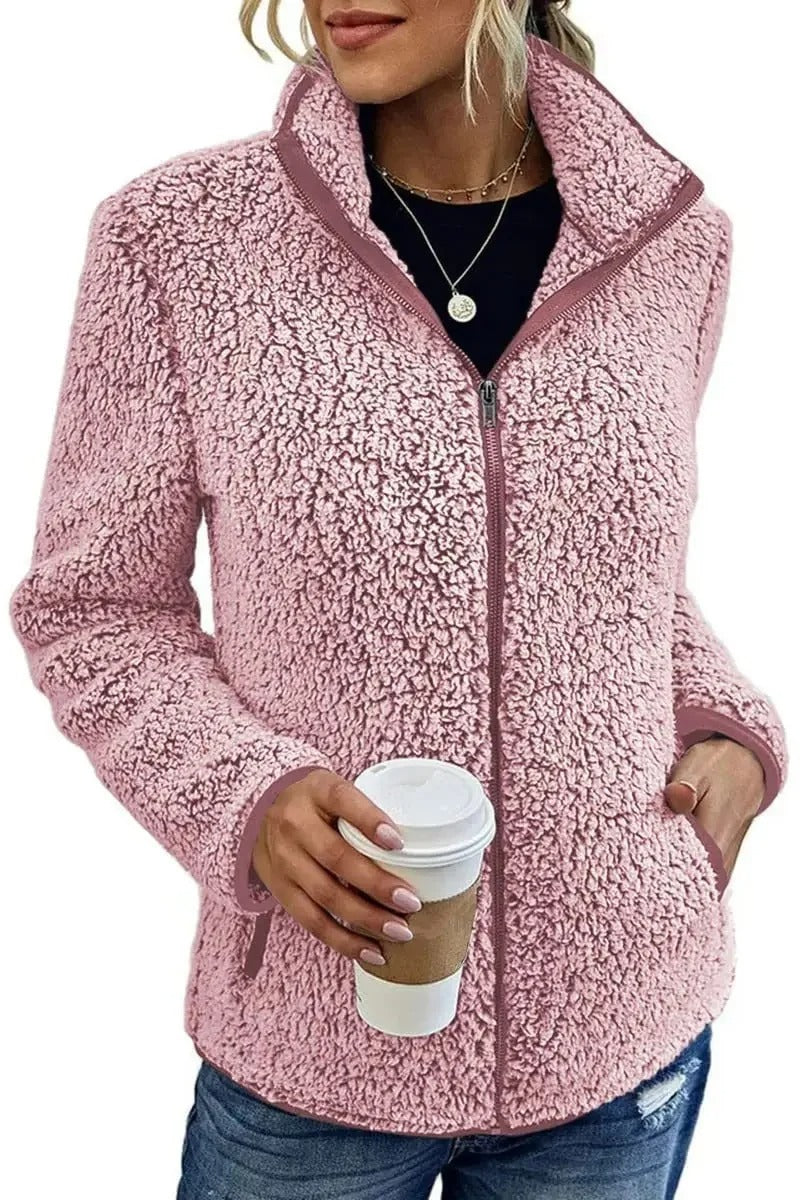 Carolina | Damen Winter Fleecejacke mit Reißverschluss