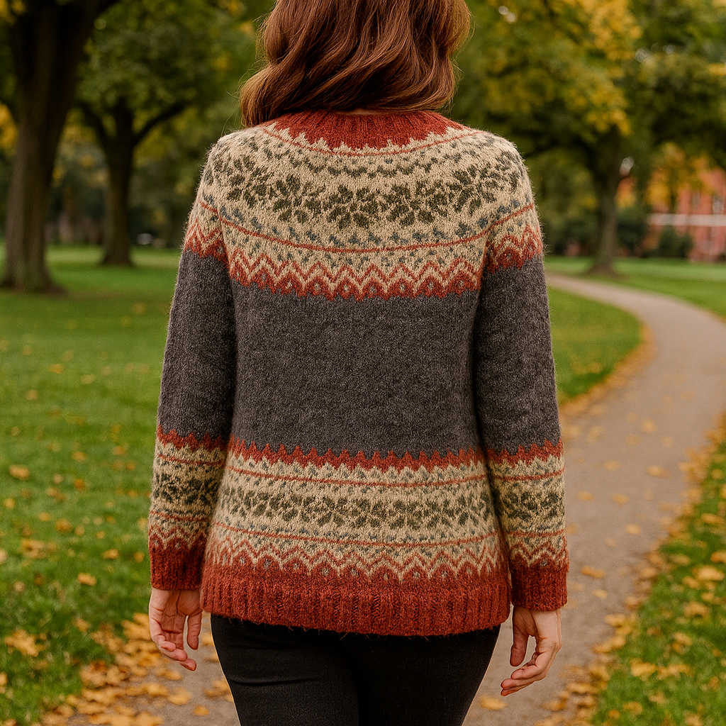 Anna | Damen Winter Nordische Strickjacke