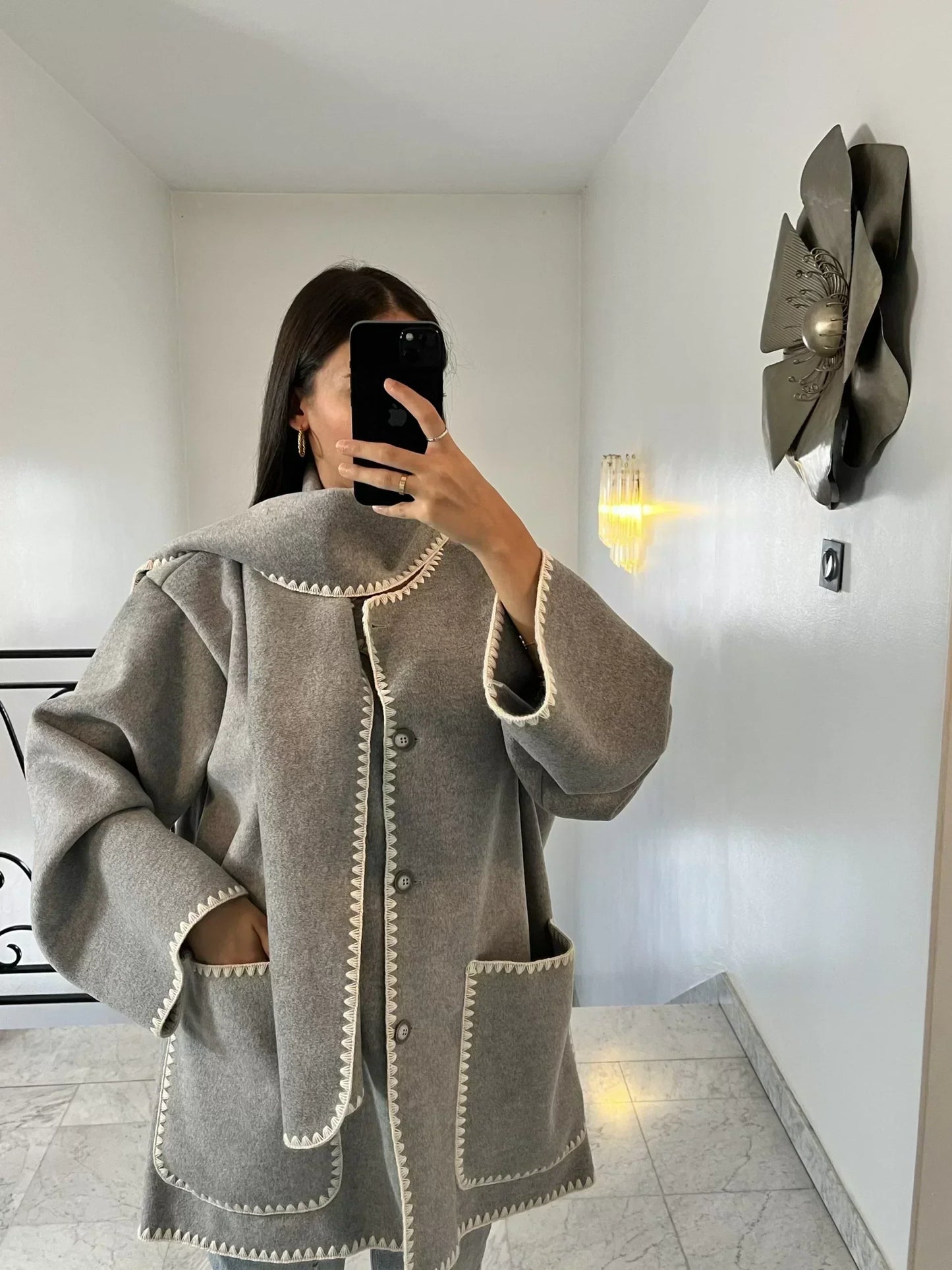 Victoria | Damen Gemütlicher Winter Oversized Mantel