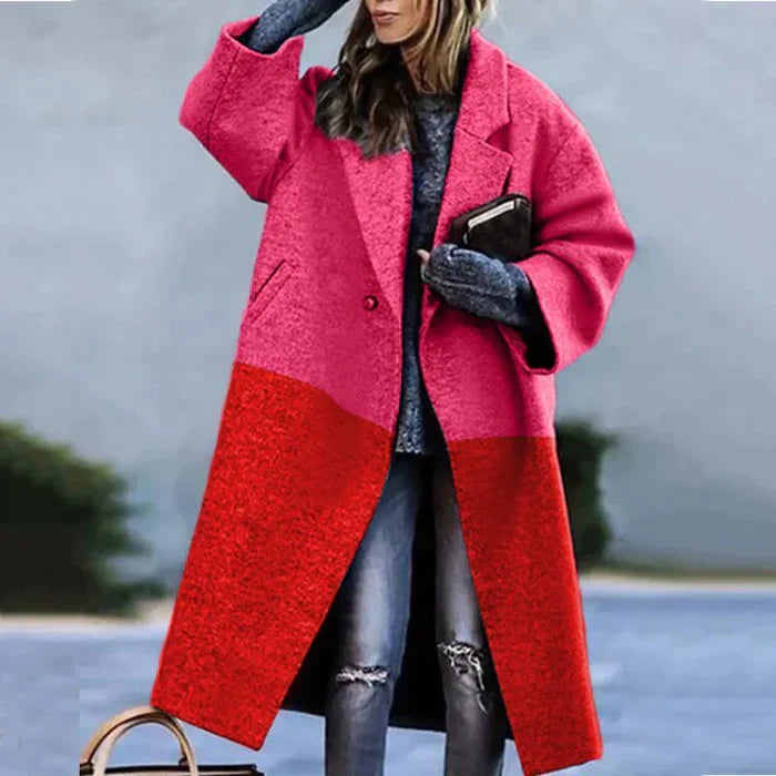 Daniela | Damen Winter-Mantel Lang Oversize aus Wolle
