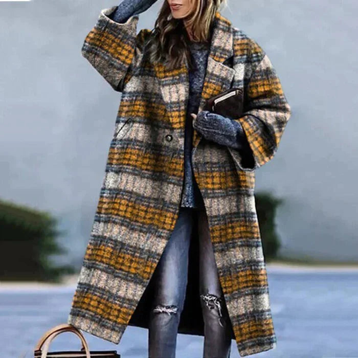 Daniela | Damen Winter-Mantel Lang Oversize aus Wolle