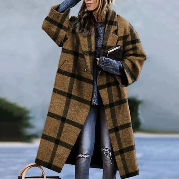 Daniela | Damen Winter-Mantel Lang Oversize aus Wolle