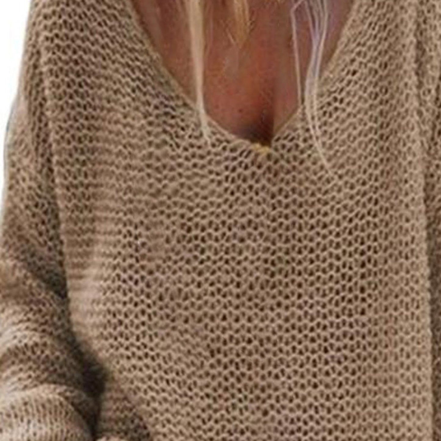 Beatrice | Damen Lockerer V Ausschnitt Strickpullover