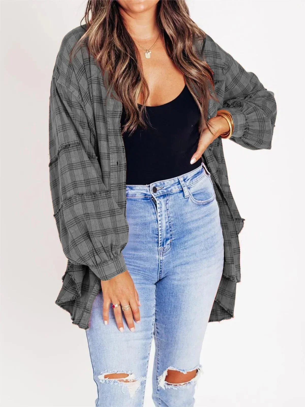 Dorothea | Lässiges Oversize Hemd mit Taschen