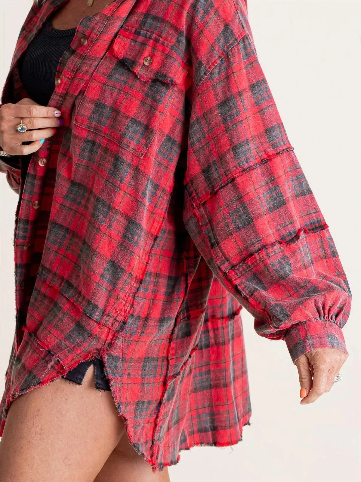 Dorothea | Lässiges Oversize Hemd mit Taschen